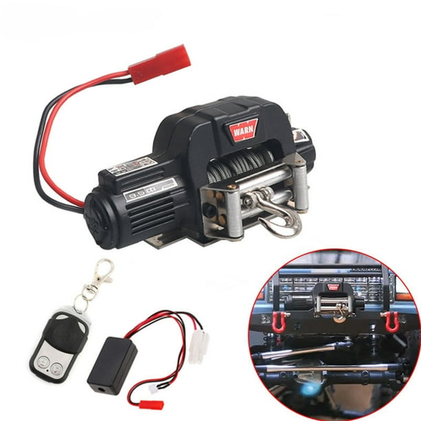 RC Winch Bicaquu RC Car Automatic Winch Automatic Winch Upgrade Parts Accessories for 1/16 RC Car RC Crawler Car RC Truck Romote Control Car 